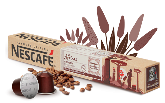 Kawa w kapsułkach Nespresso Nescafé Africas Ristretto Farmers Origins