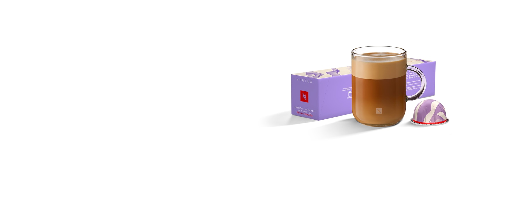 Kawa w kapsułkach Nespresso Vertuo Francuska lawenda i wanilia decaffeinato 230 ML