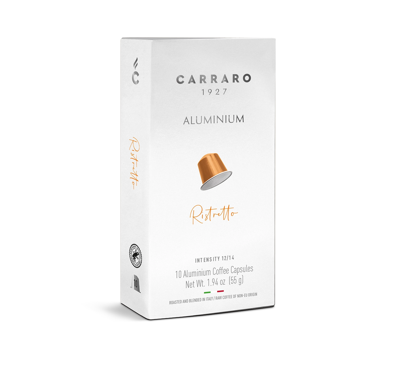 Kawa w Kapsułkach Aluminiowych Ristretto Nespresso Carraro 10 szt