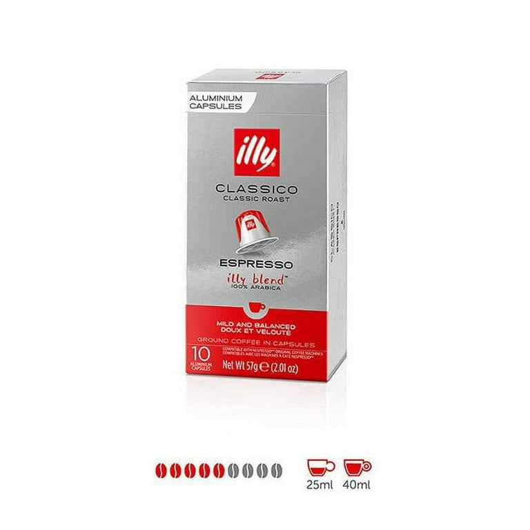 Kapsułki do kawy Illy Classico Espresso 10 szt., kompatybilne z Nespresso