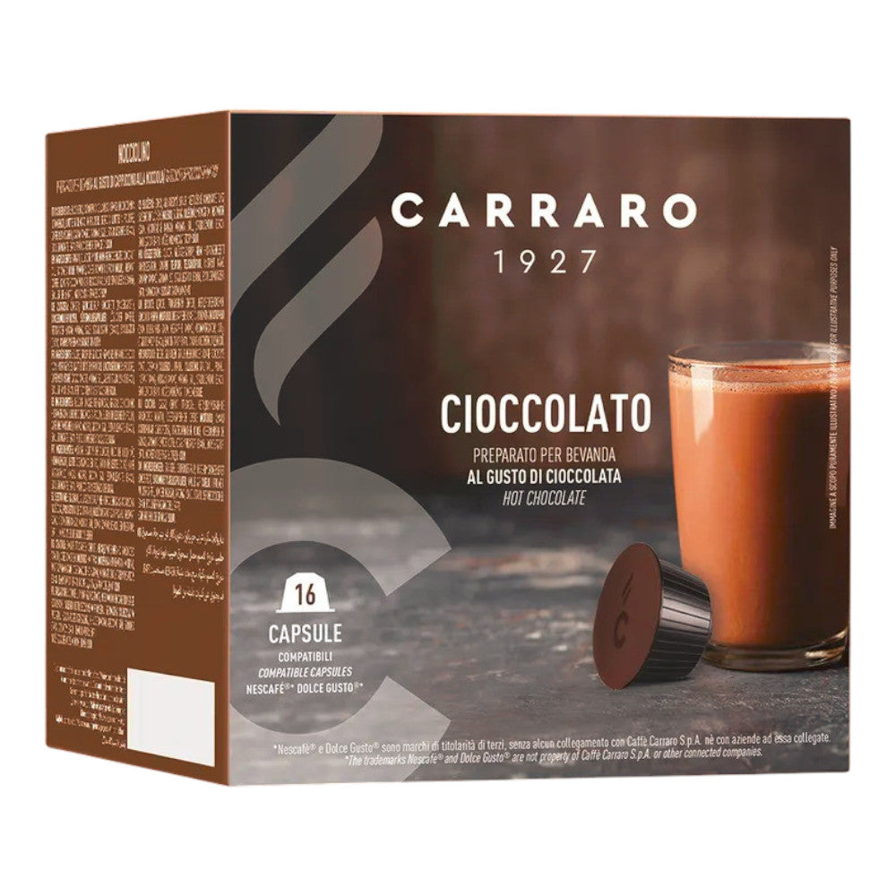 Gorąca czekolada w kapsułkach Carraro Dolce Gusto Cioccolato, 16 szt.