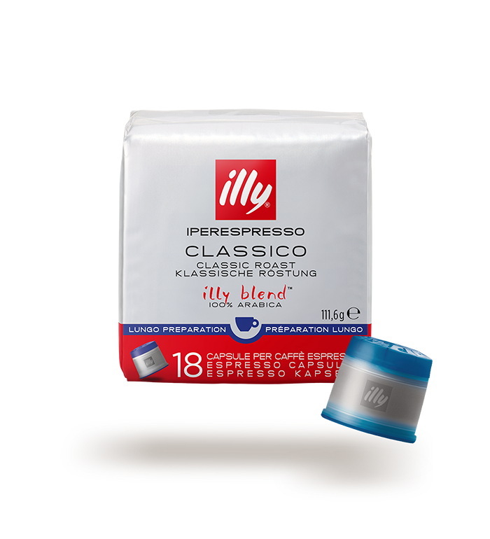 Illy Iperespresso Classico Lungo kapsułki z kawą, 18 szt