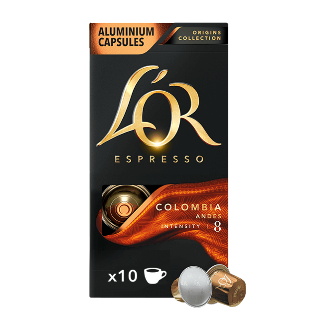 Kapsułki kawowe LOR Espresso Colombia 10 szt., kompatybilne z Nespresso*, 100% Arabica
