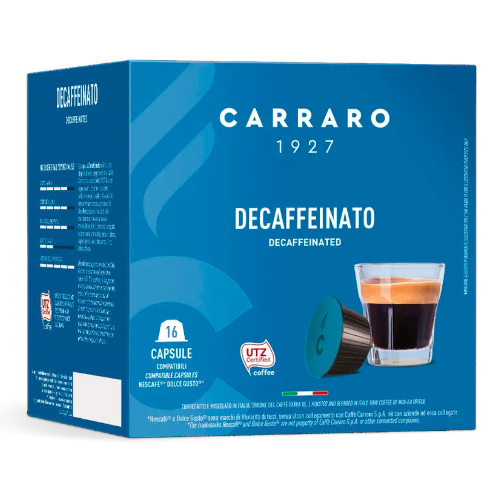 Kawa w kapsułkach Carraro Dolce Gusto Decaffeinato, 16 szt.