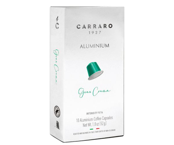 Kapsułki do kawy Nespresso Carraro Aluminium Gran Crema 10 szt