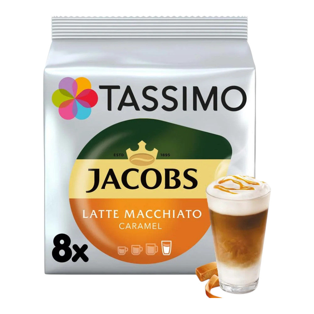 Kawa w kapsułkach Tassimo Jacobs Latte Macchiato Caramel, 8 szt.