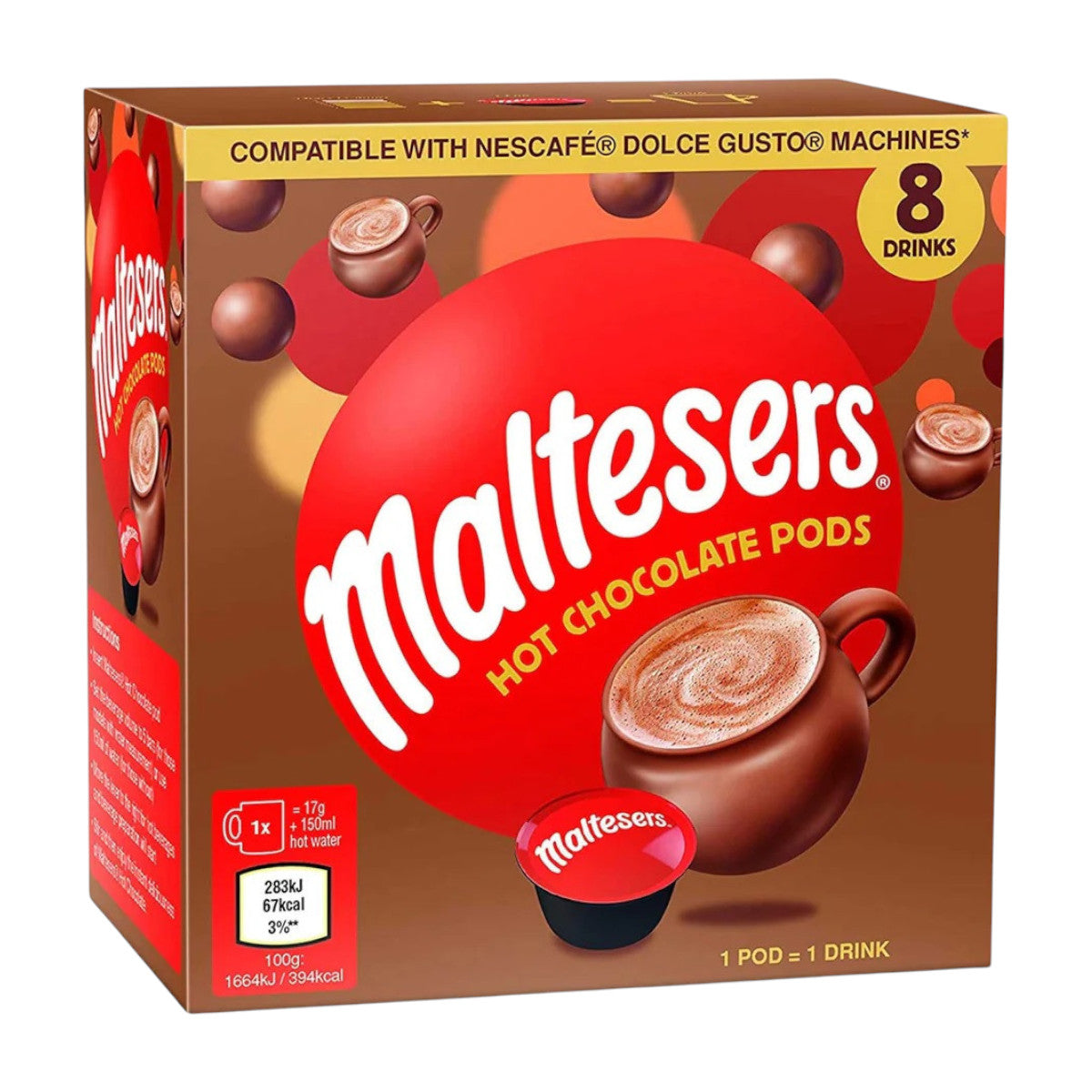 Gorąca czekolada w kapsułkach Nescafe Dolce Gusto Maltesers, 8 szt.