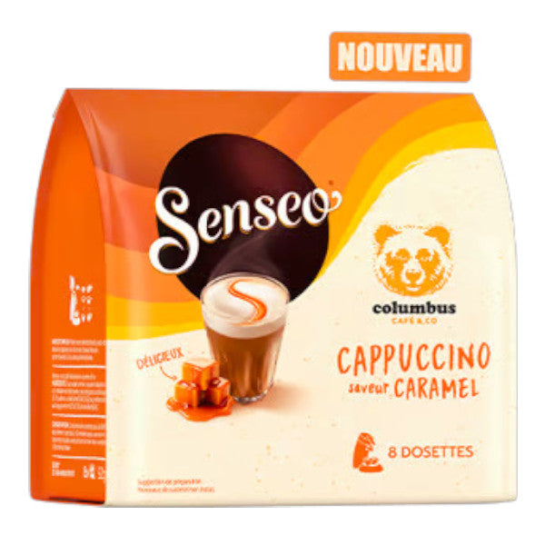 Kawa w torebkach Senseo X Columbus® Cappuccino saveur Caramel, 8 szt.