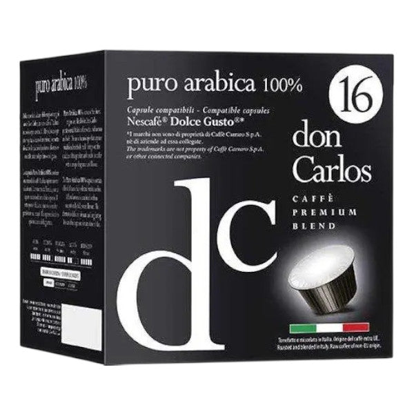 Kawa w kapsułkach Carraro Dolce Gusto Don Carlos Puro Arabica, 16 szt.