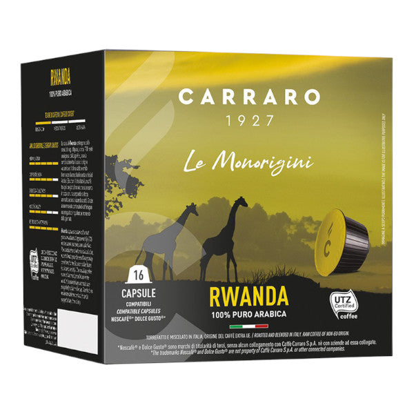 Kawa w kapsułkach Carraro Dolce Gusto Rwanda, 16 szt.