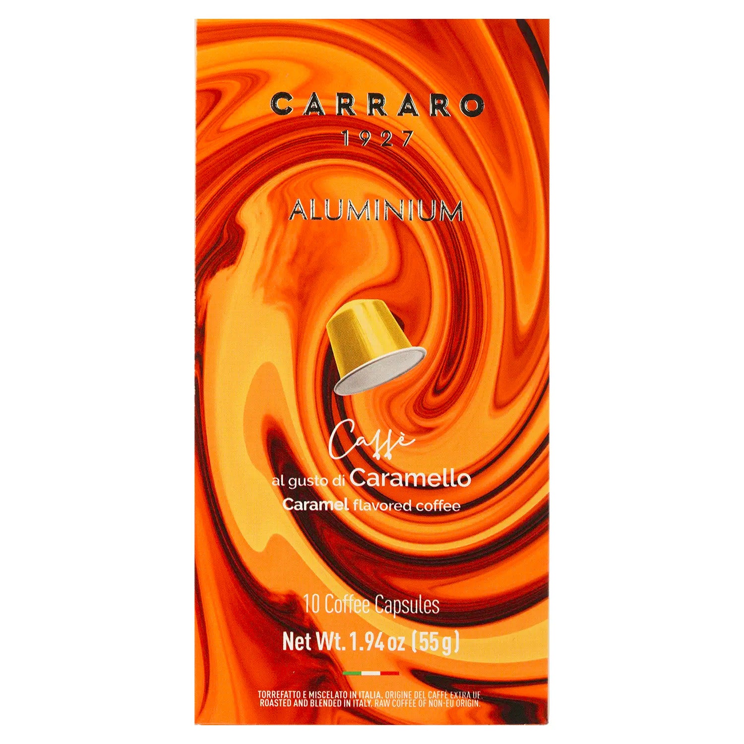 Kawa w kapsułkach Carraro Nespresso Aluminium Caramello (10 szt.)