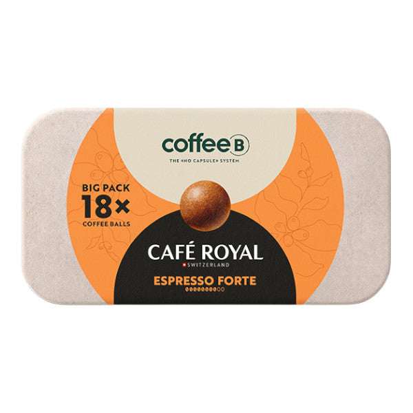 Kapsułki z kawą CoffeeB by Café Royal Espresso Forte Duże opakowanie, 18 szt.