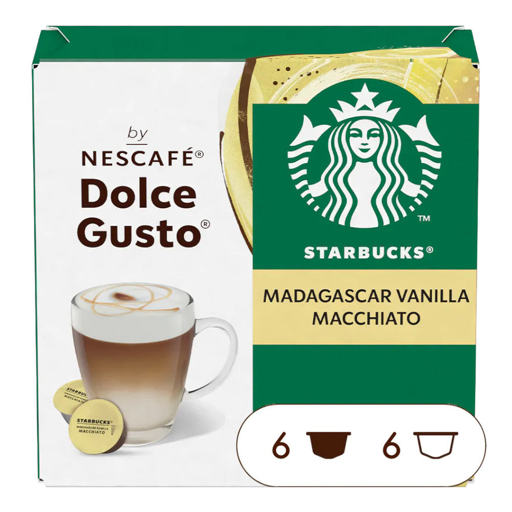 Kawa w kapsułkach Starbucks Nescafé Dolce Gusto Madagascar Vanilla Macchiato, 12 szt.