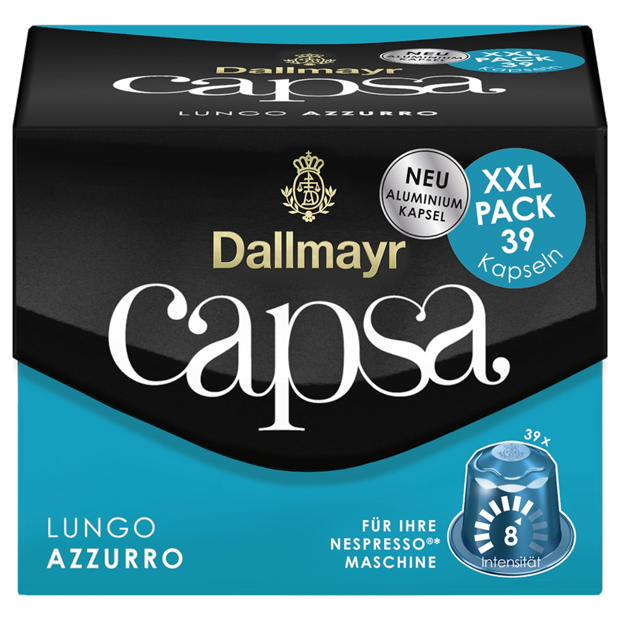 Kawa w kapsułkach Nespresso Dallmayr Capsa Lungo Azzurro XXL, 39 szt.