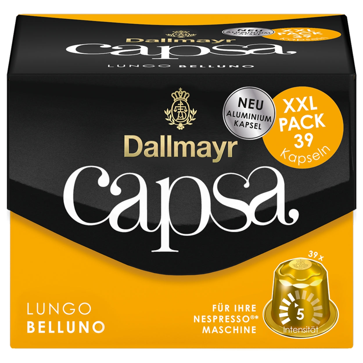 Kawa w kapsułkach Nespresso Dallmayr Capsa Lungo Belluno XXL, 39 szt.
