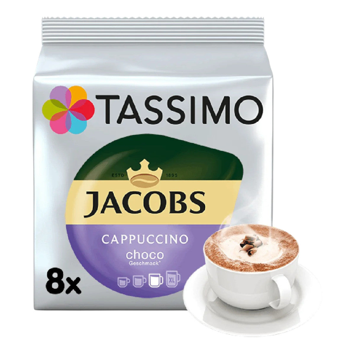 Kawa w kapsułkach Tassimo Jacobs Cappuccino Choco, 8 szt.