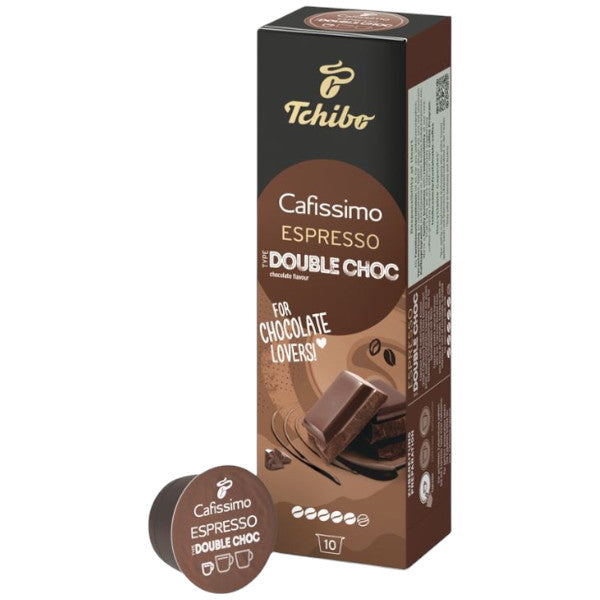 Капсули кави Tchibo Cafissimo зі смаком еспресо та подвійного шоколаду, 10 шт.