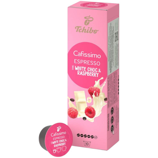 Капсули кави Tchibo Cafissimo зі смаком еспресо, білого шоколаду та малини, 10 шт.